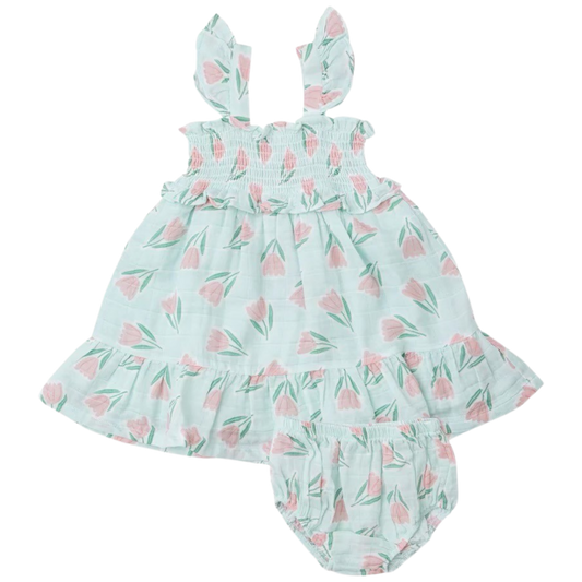 AD Smocked Sundress - Tulips