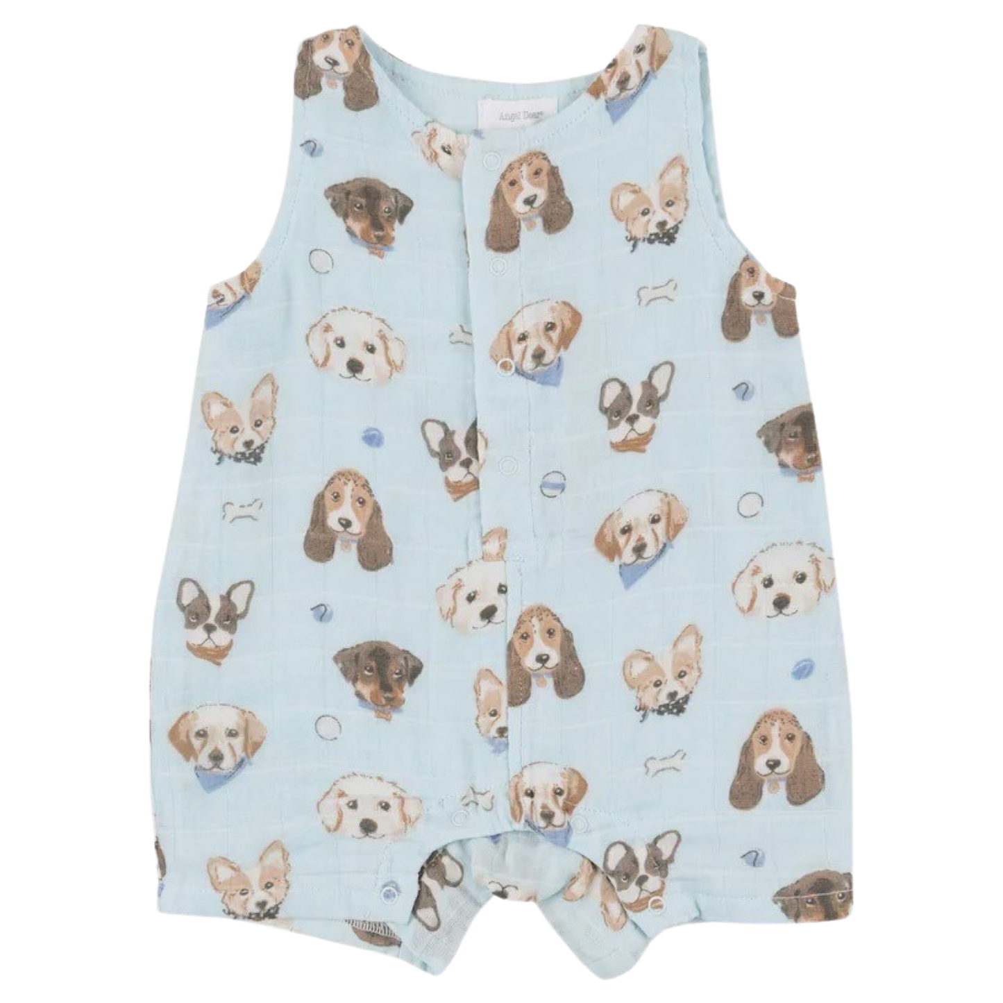 AD Shortie Romper - Puppy Faces