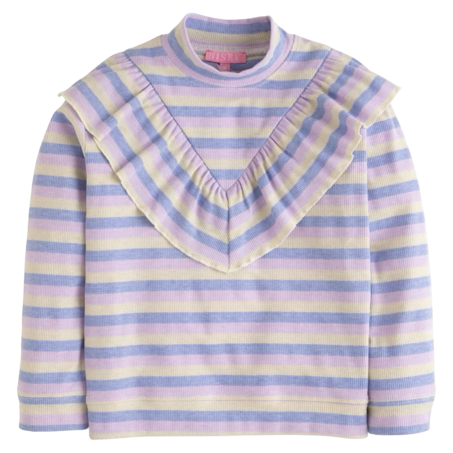 BISBY Aspen Turtleneck - Lilac Sparkle Stripe