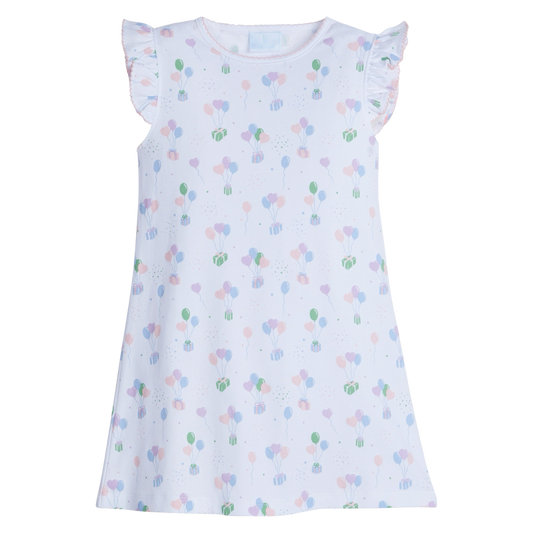 Angel Sleeve Dress - Pink Balloons