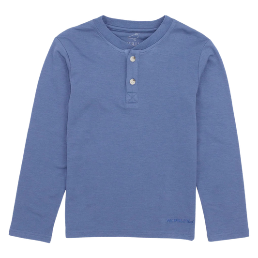 Properly Tied LS Henley Shirt - Blue