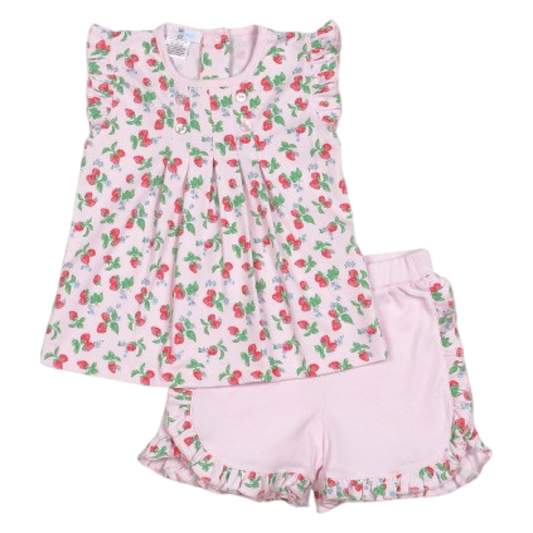 Pima Short Set - Strawberry
