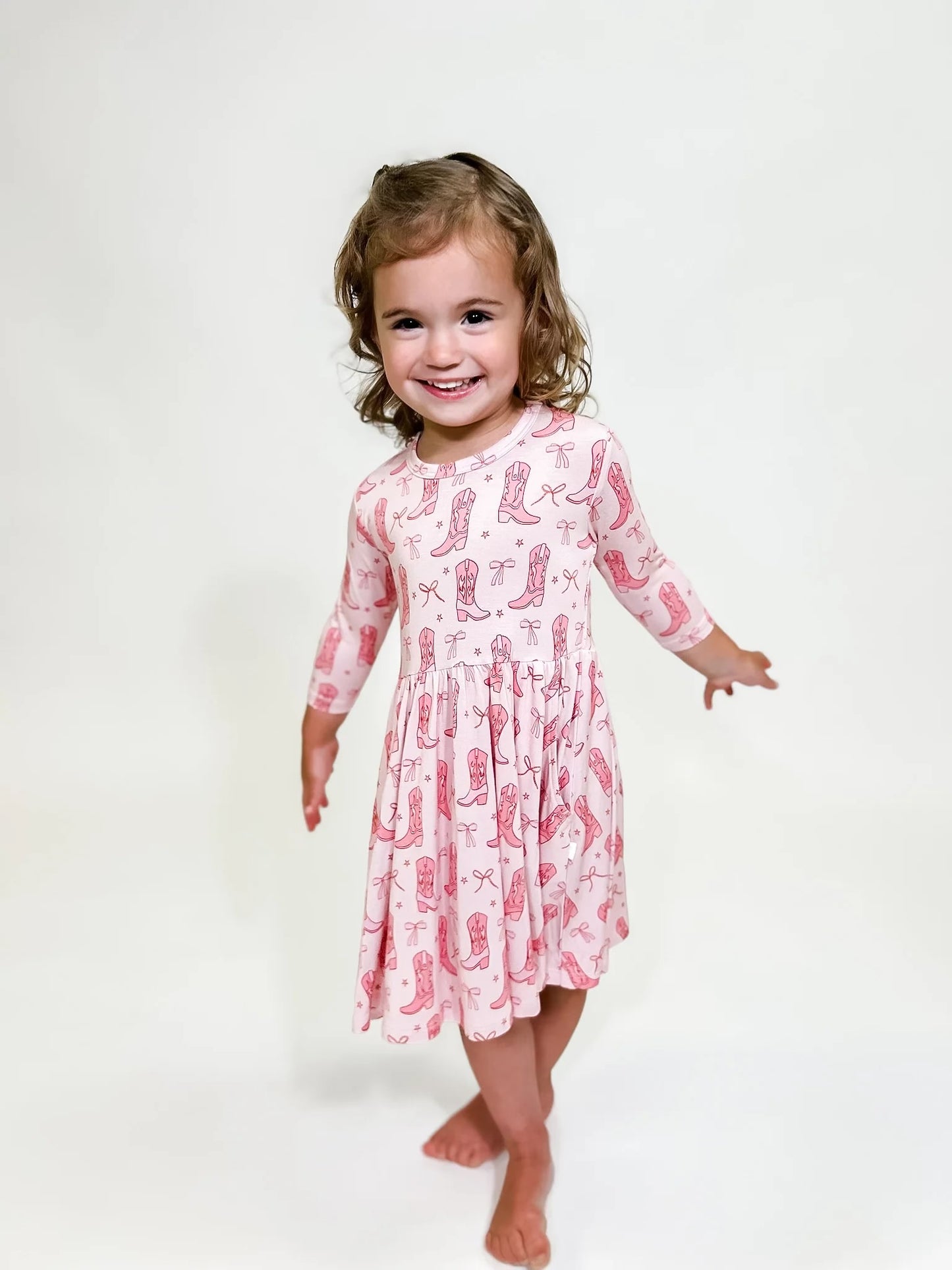 Goosies 3/4 Sleeve Pocket Dress - Boots