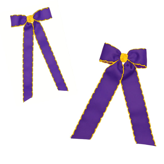 Crochet Trim Tail Bow - LSU