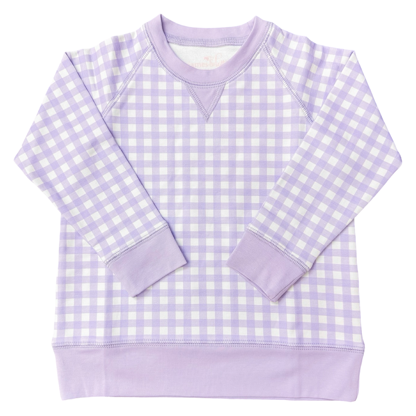 James & Lottie Sidney Sweatshirt - Lavender Gingham