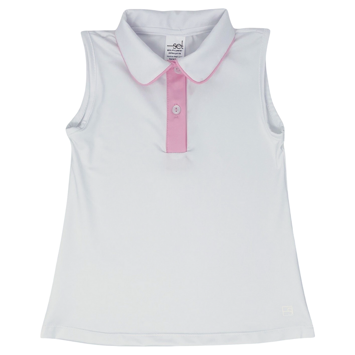 SET Gabby Shirt - White + Pink