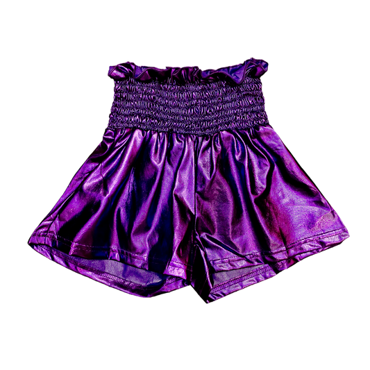 Belle Cher Swing Short - Purple Metallic