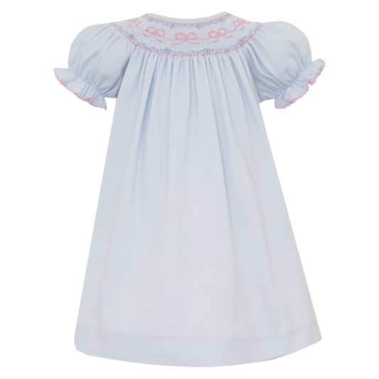 Smocked Knit Dress - Bow