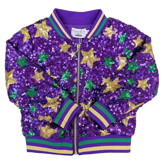 Sequin Bomber Jacket - Stars