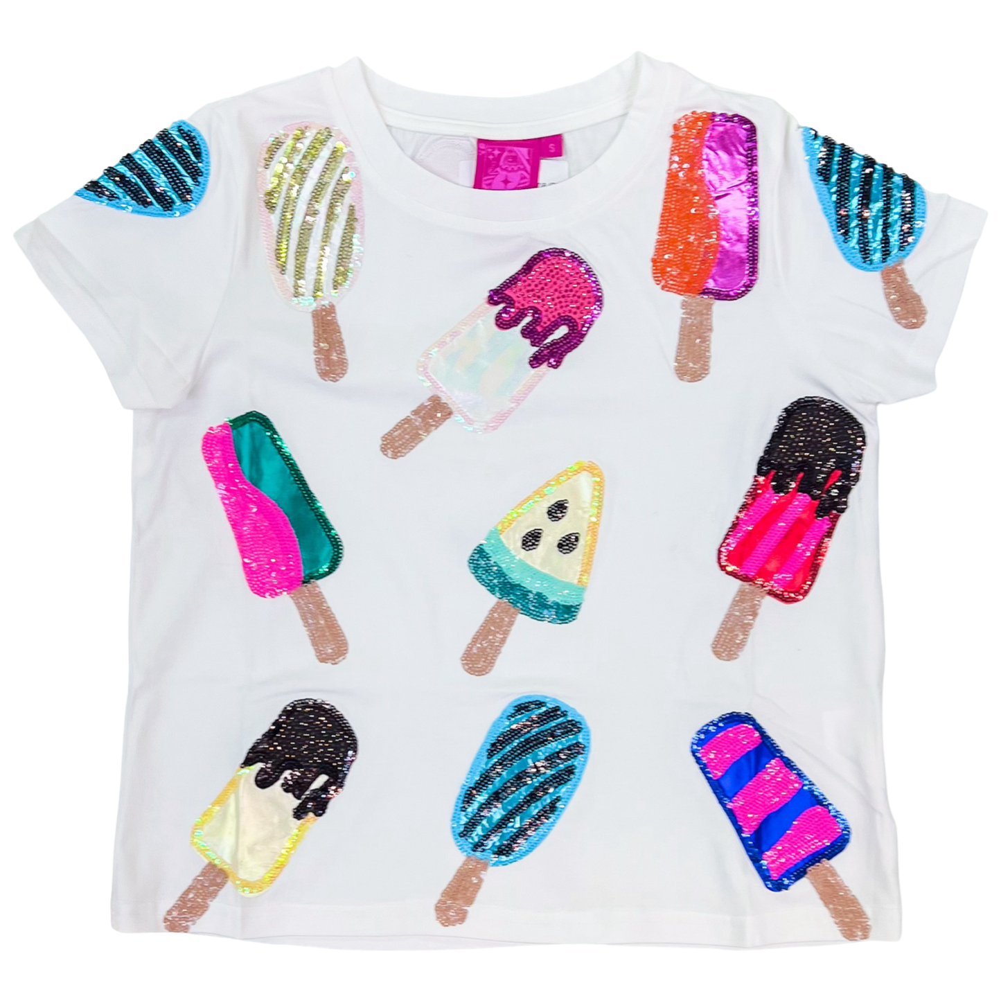 Queen of Sparkles Tee - Popsicle