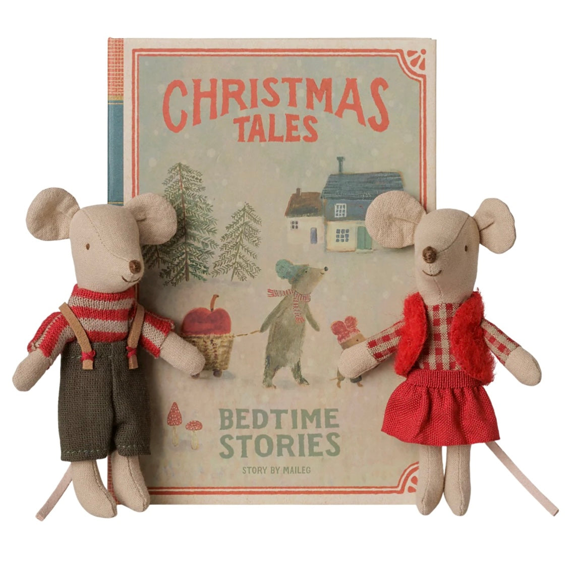 Christmas Twin Mice, Little Sister and Brother