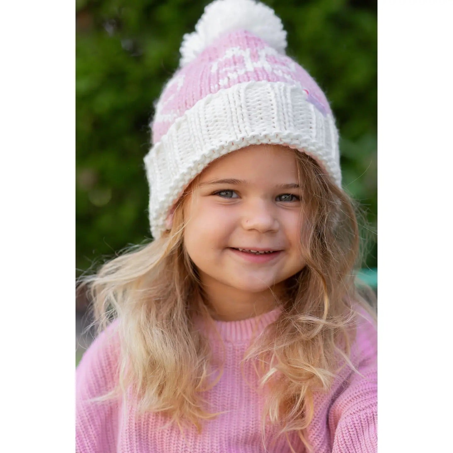 Bobble Hat - Pink Bow