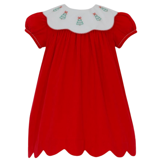Embroidered Dress - Christmas Tree