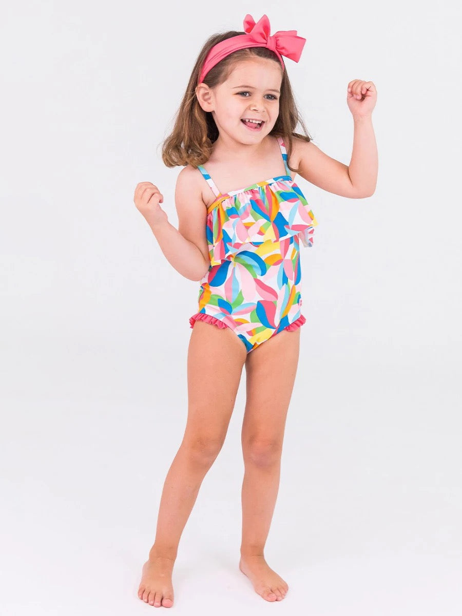 RB Single Ruffle Swimsuit - Tropical