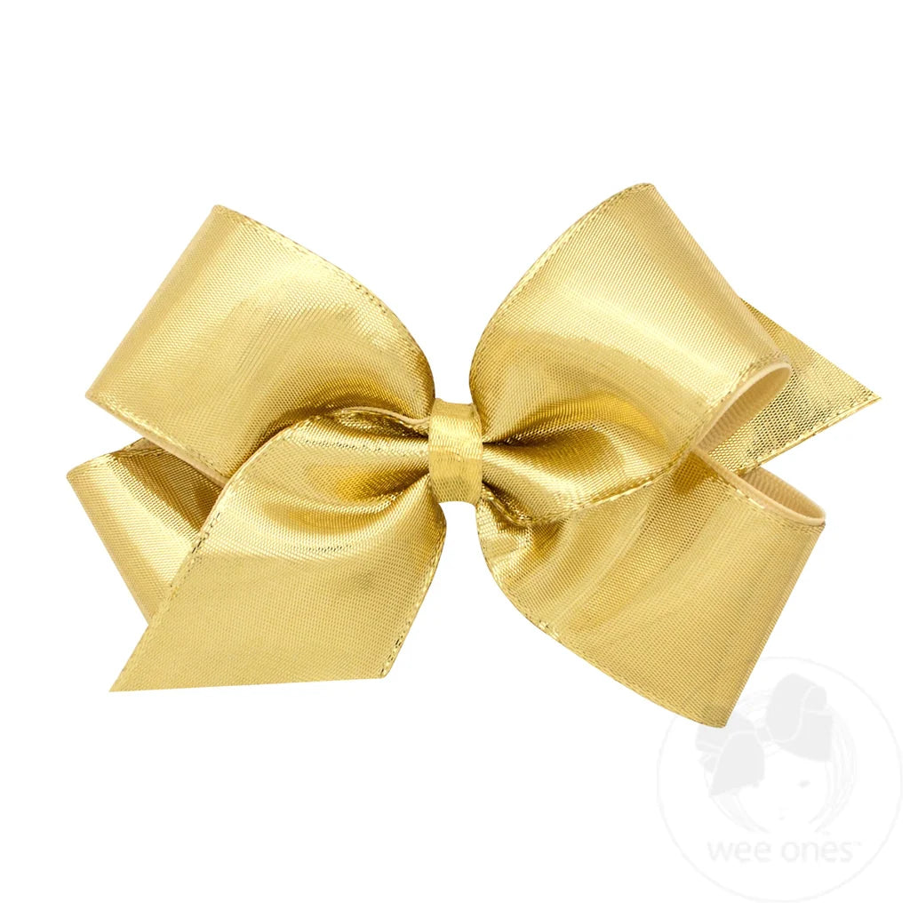 Metallic Lame Overlay Bow