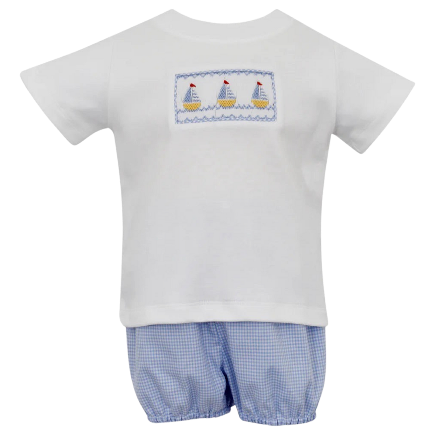 PB Short Set - Blue Sailboat