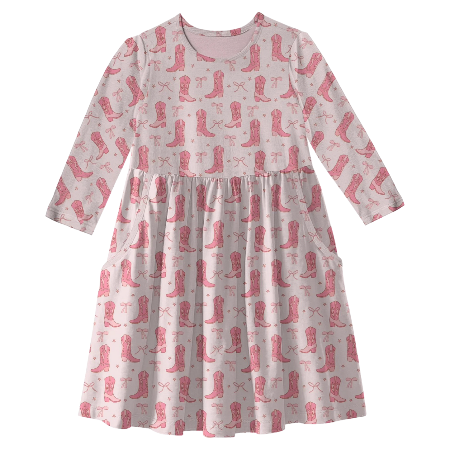 Goosies 3/4 Sleeve Pocket Dress - Boots