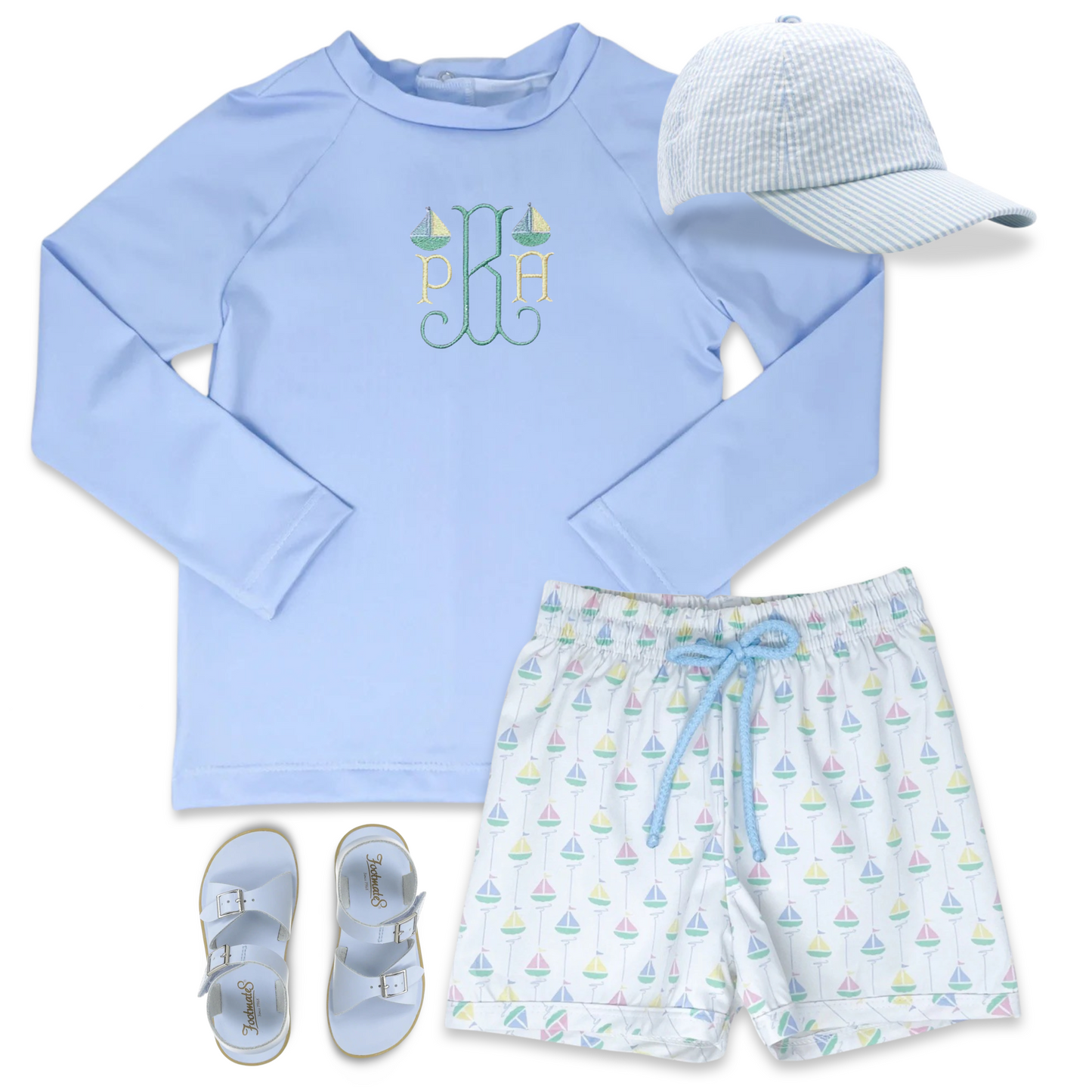 Lullaby Set Barnes Swim Trunk - Sailboat