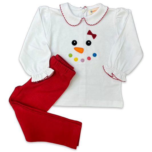 LK Pant Set - Girl Snowman