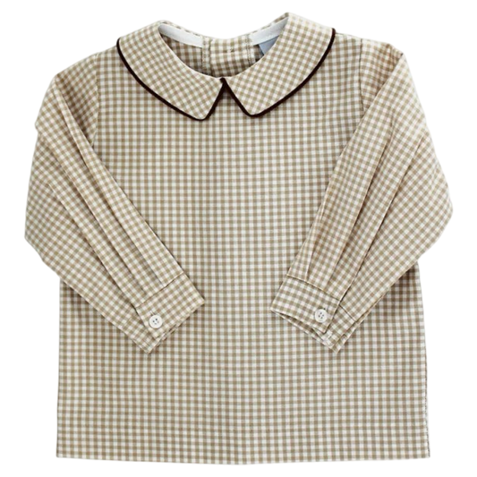 Bailey LS Piped Shirt - Khaki Check