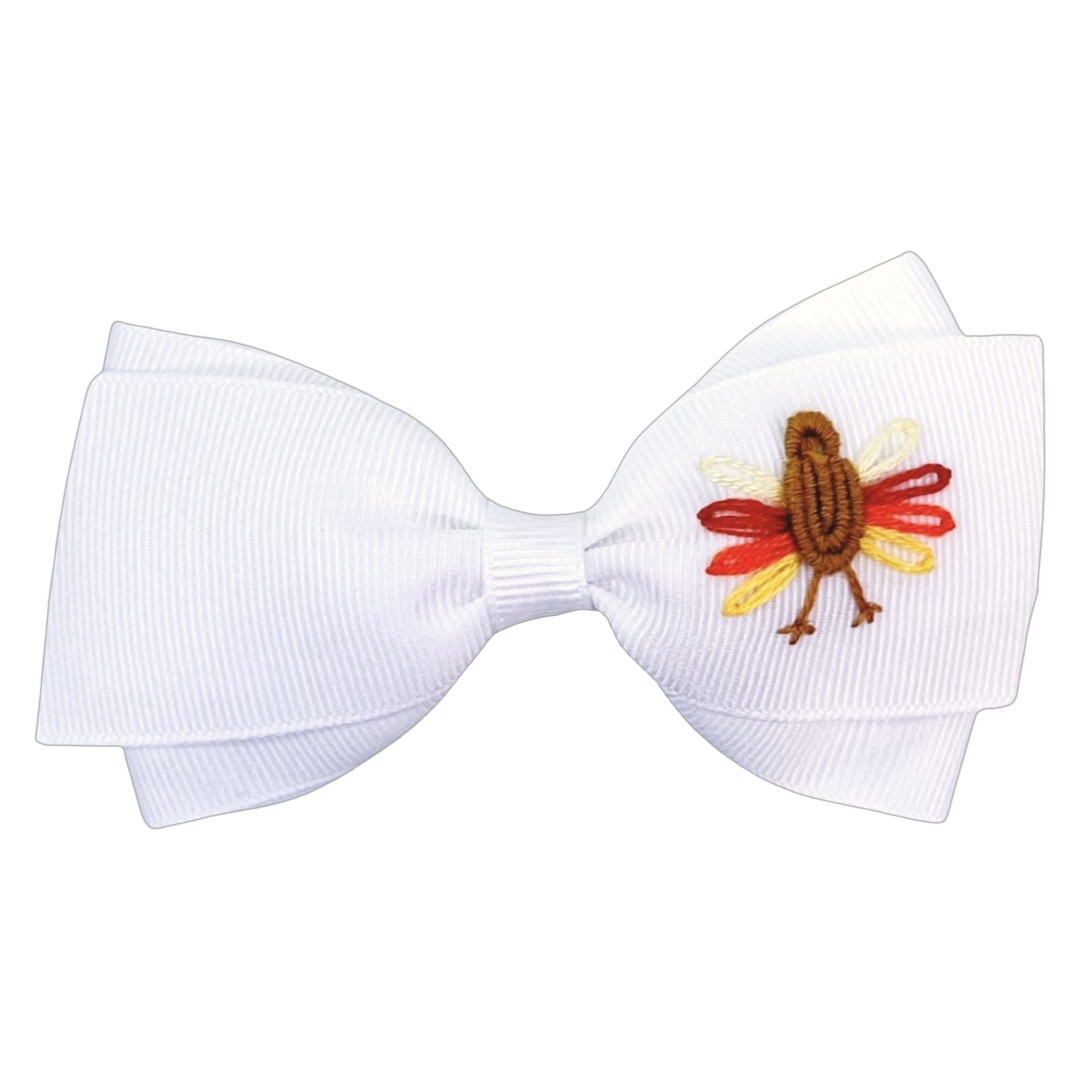 WW Embroidered Clip Bow