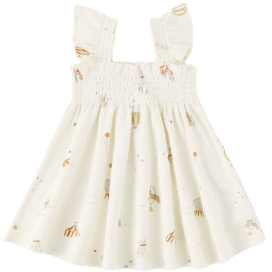 Smocked Jersey Dress - Carnival