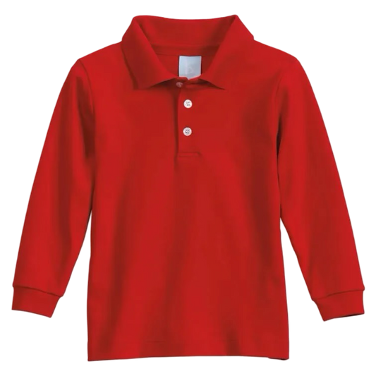 Bella Bliss LS Polo - Red