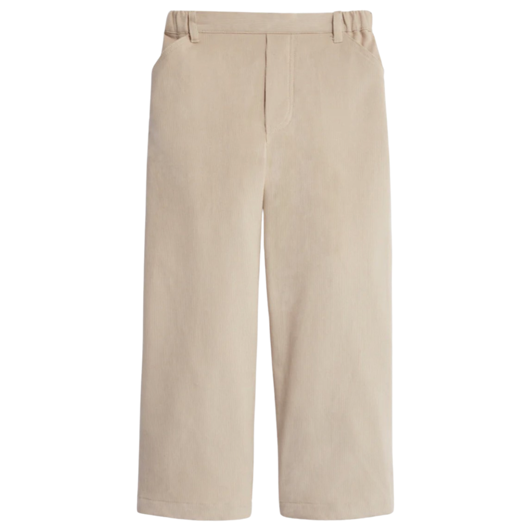 Bella Bliss Cord Faux Zip Pant - Oyster