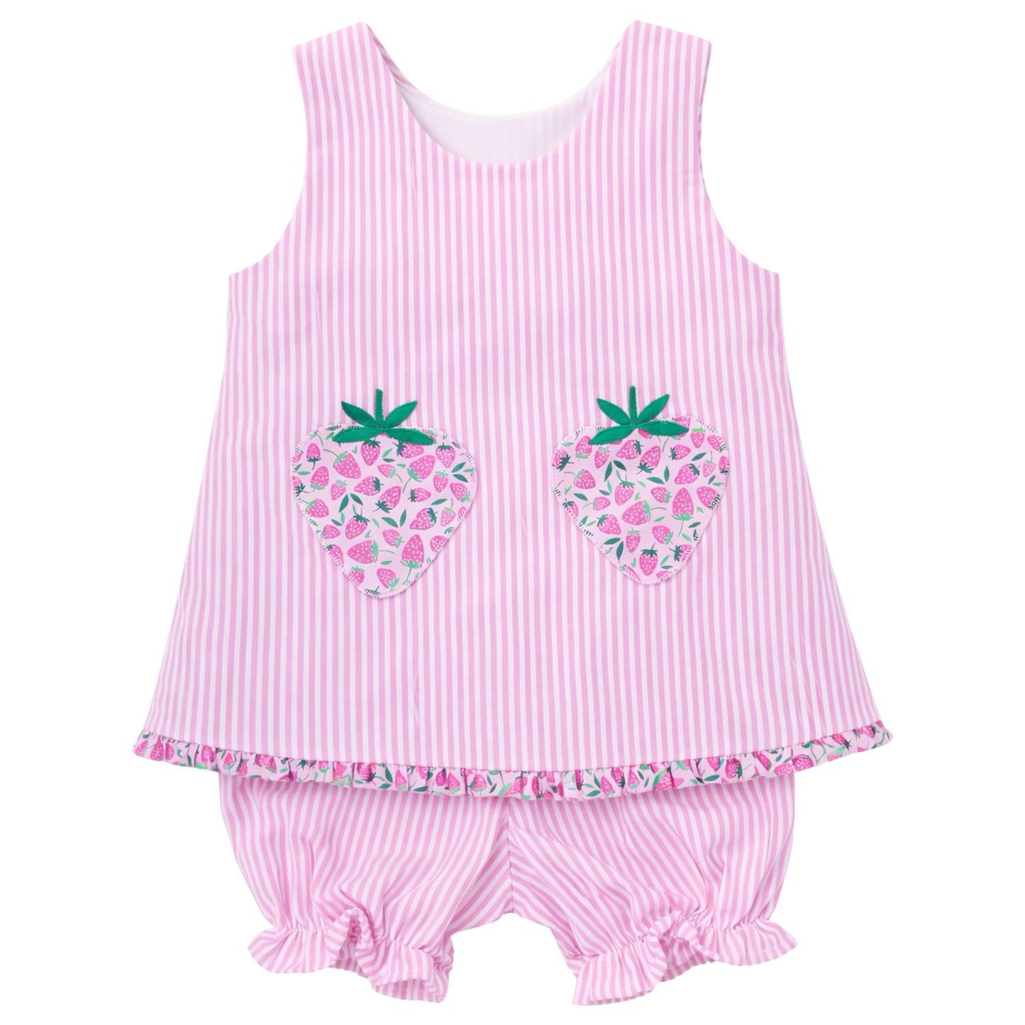 Appliqued Popover Set - Strawberry