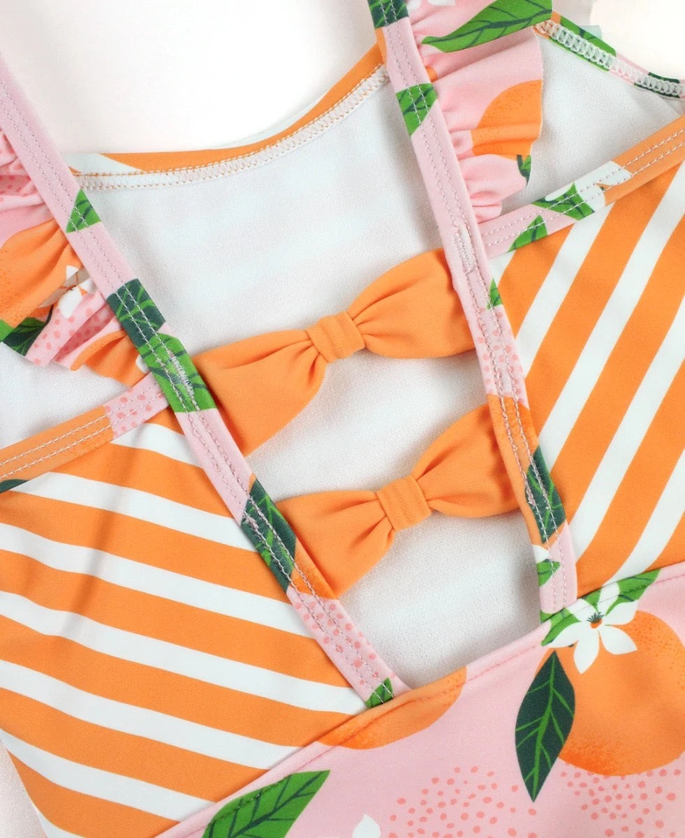 RB Pinafore Swimsuit - Orange