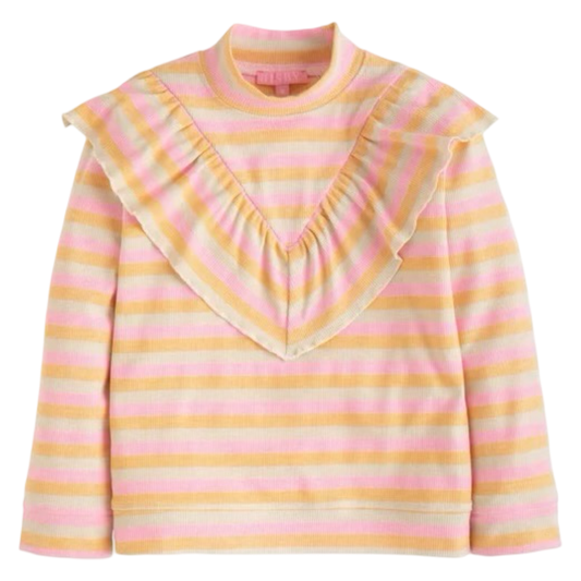 BISBY Aspen Turtleneck - Pink Sparkle Stripe