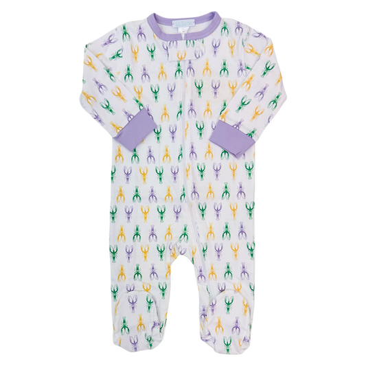 Footie - Mardi Gras Crawfish Lavender