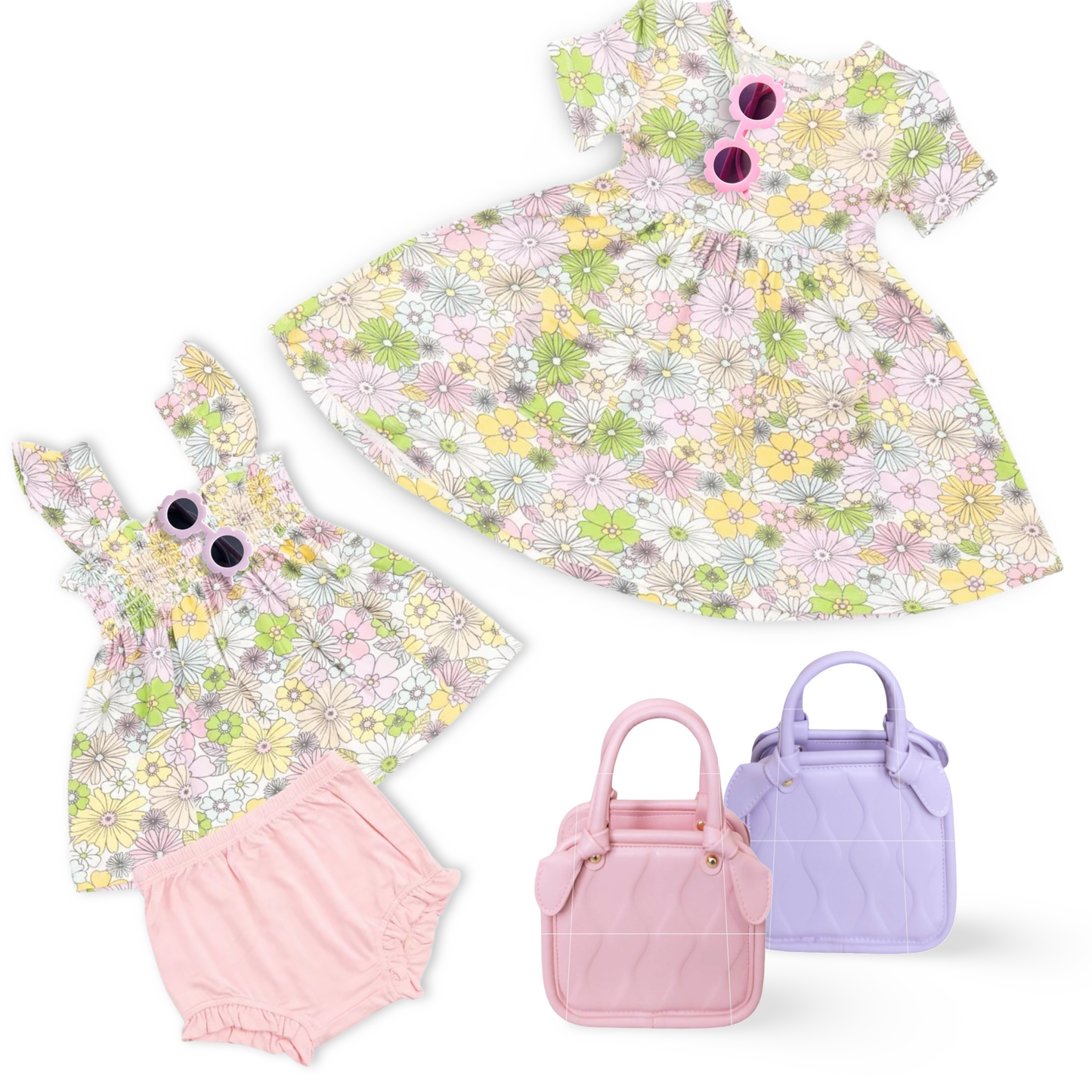 AD Smocked Bloomer Set - Retro Floral