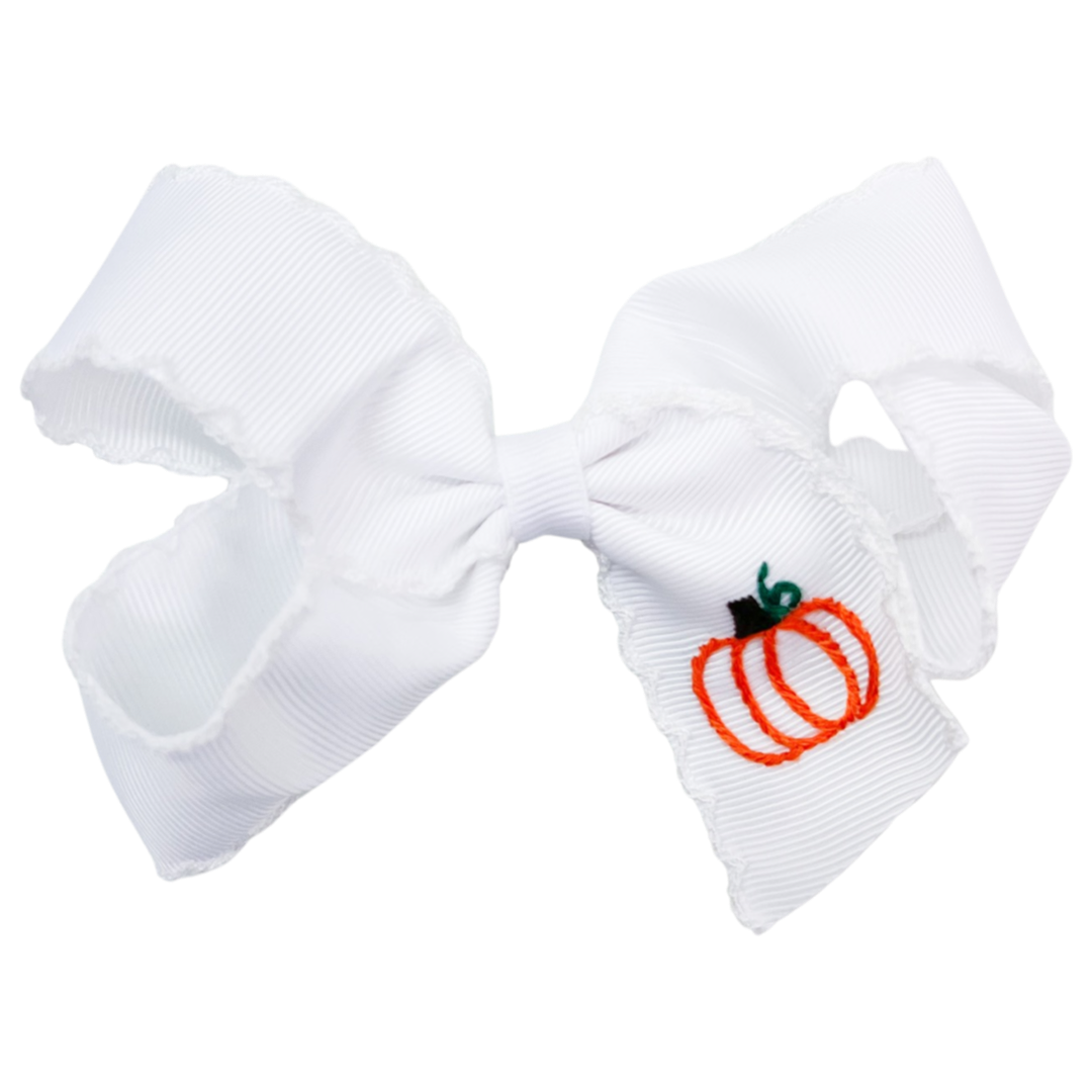 Embroidered Clip Bow
