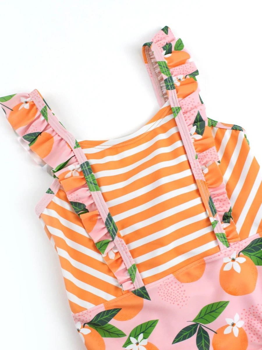 RB Pinafore Swimsuit - Orange