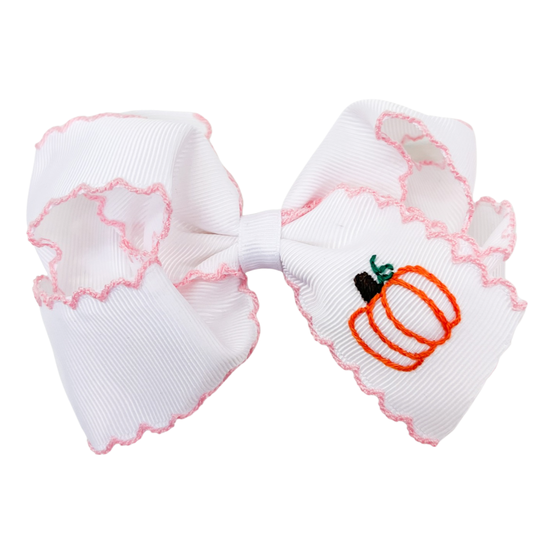 Embroidered Clip Bow