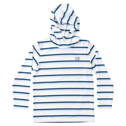Performance Hoodie - Navy Peony Stripe