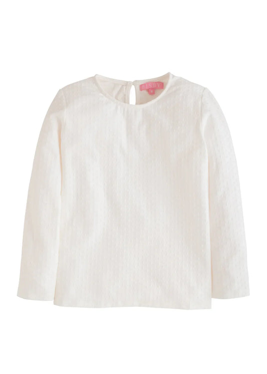 Essential Tee - Snow Pointelle