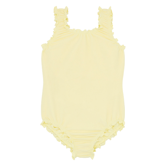 Terry Ruched One Piece - Butter Yellow