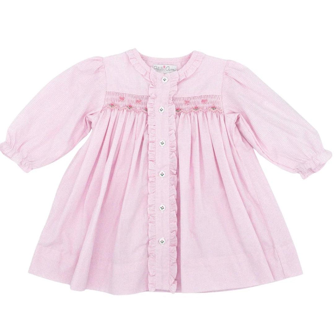 Smocked Dress - Bow/Floral