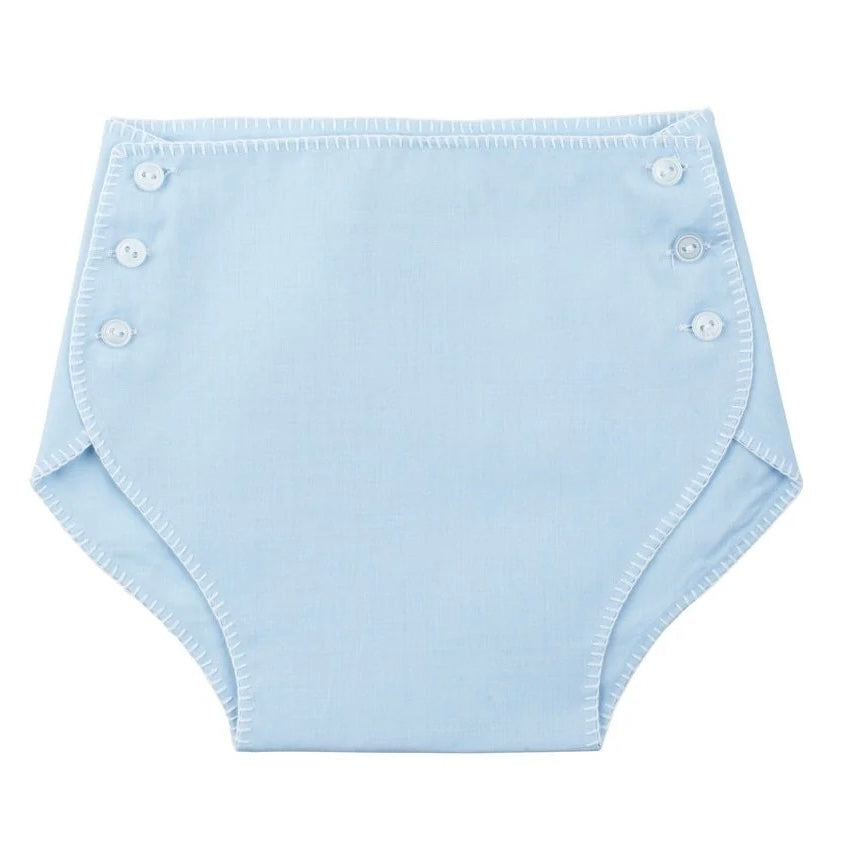 Diaper Cover - Blue/White Trim