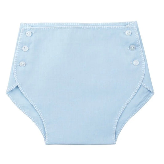 Diaper Cover - Blue/White Trim