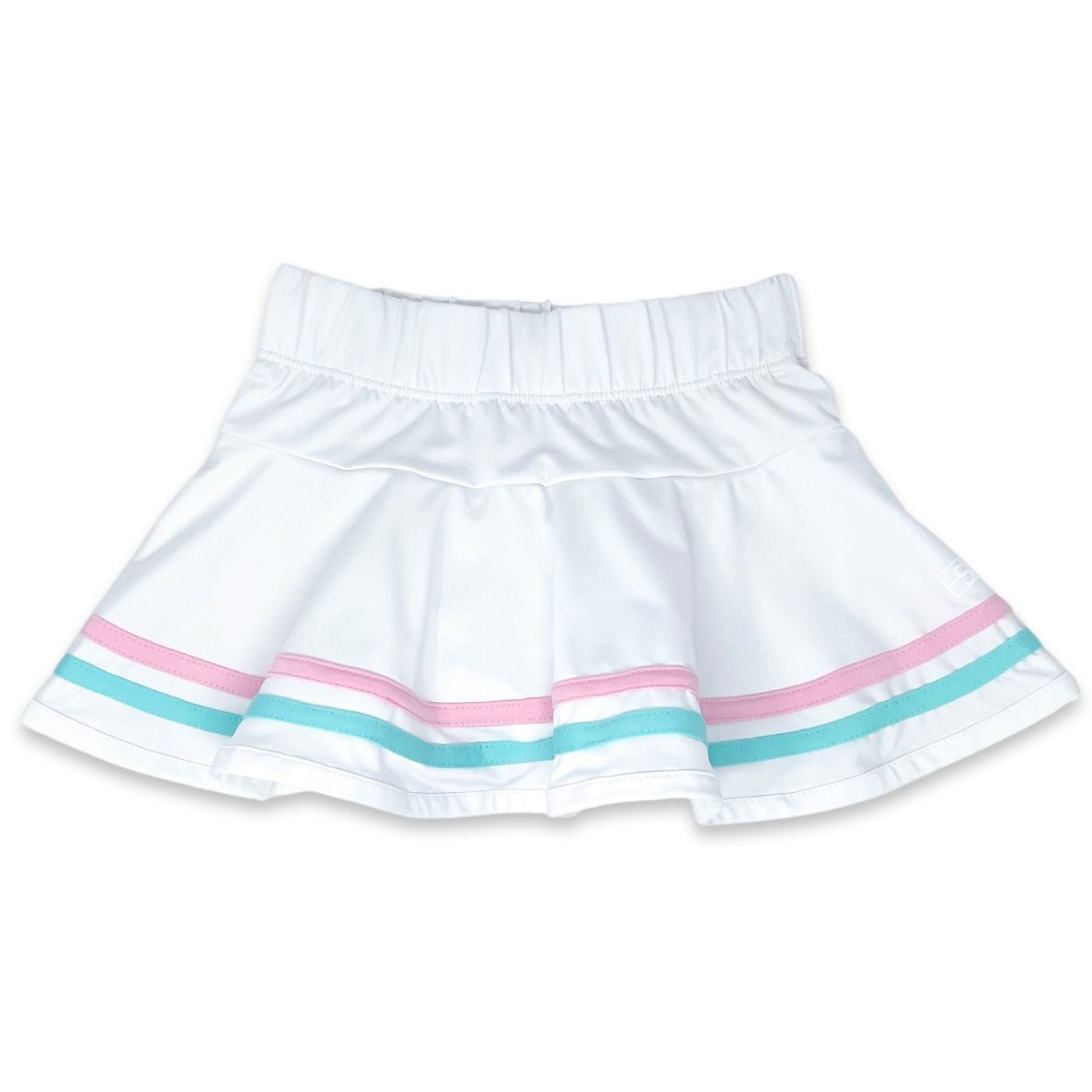 Callie Skort - White/Turquoise/Pink