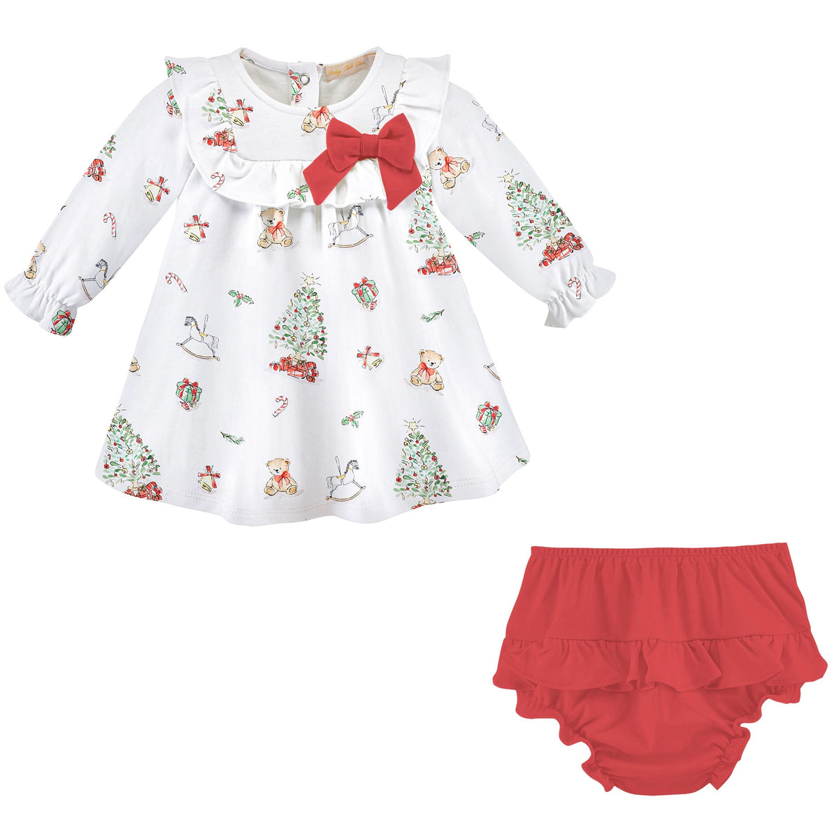 Pima Bow Bloomer Set - Christmas Tree