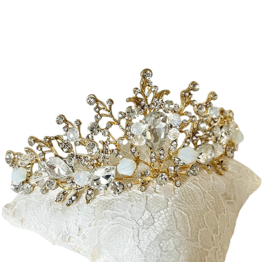 Golden Rhinestone Tiara