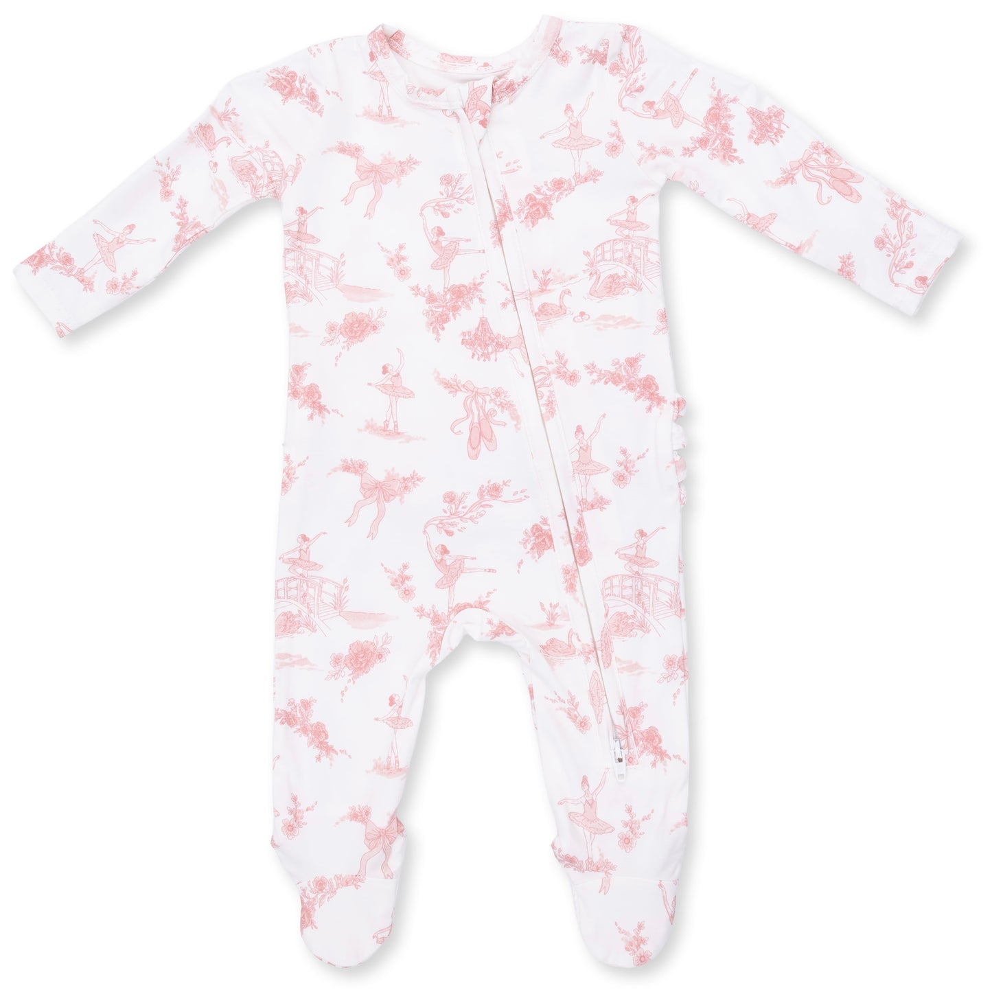 Ruffle Footie - Ballet Toile