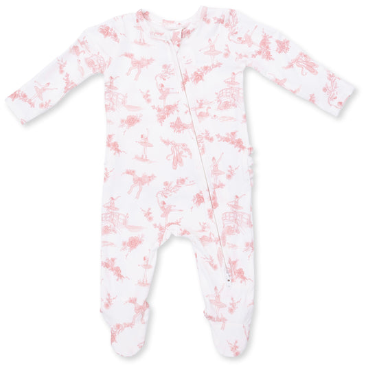 Ruffle Footie - Ballet Toile