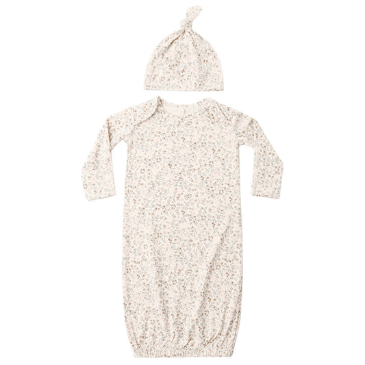 Bamboo Gown/Hat Set - Bloom