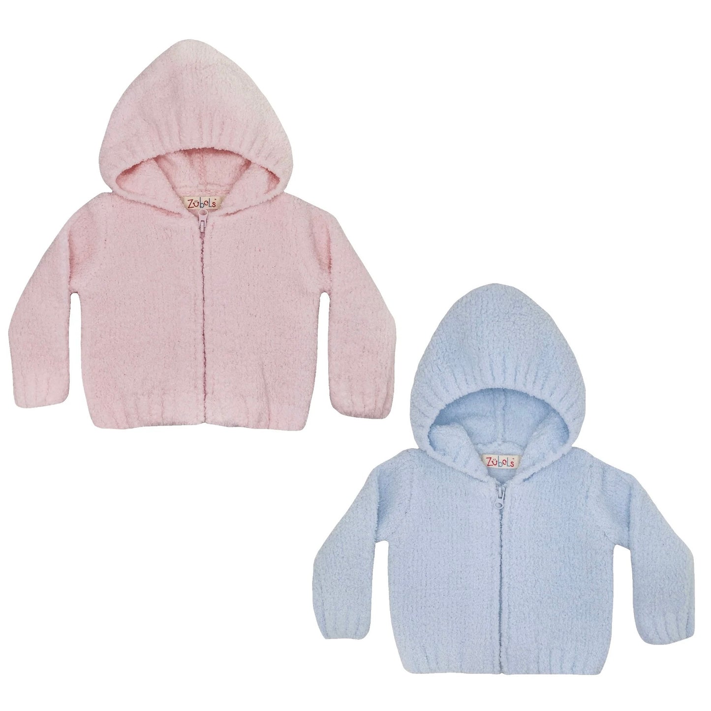 Chenille Hooded Zip Up Sweater