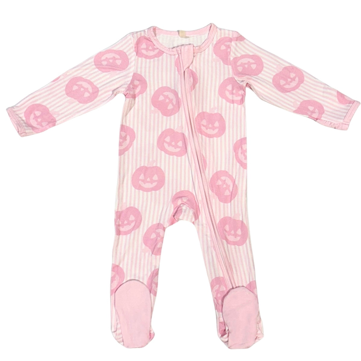 Footie - Jack-O-Lantern Pink